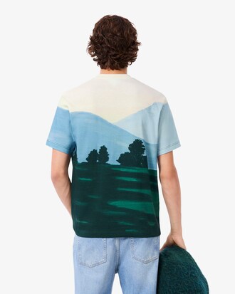 T-shirt in jersey stampata