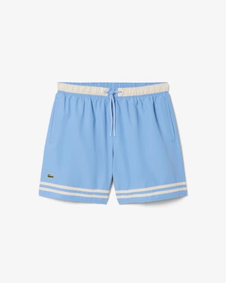 Boxer mare Lacoste midi con righe a contrasto