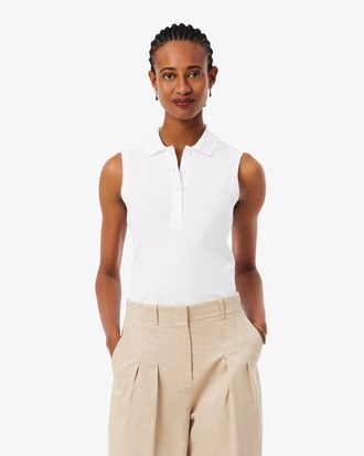 Polo slim fit senza maniche elasticizzata L.12.D