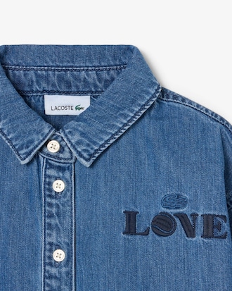 Camicia in denim con stemma