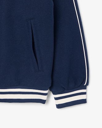 Giacca unisex con stemma in tessuto effetto feltro di lana