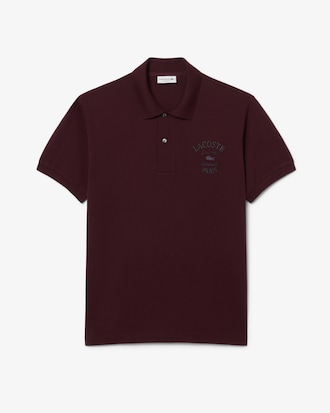 Polo classic fit ricamata in petit piqu&eacute;