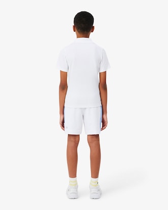 Shorts sportivi in taffet&agrave; a rombi color block