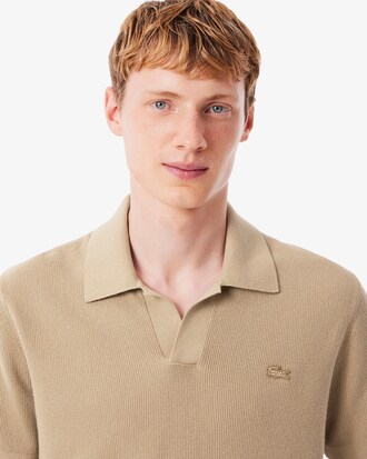 Maglione con girocollo aperto in misto cotone