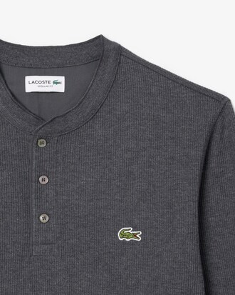 T-shirt a maniche lunghe in maglia a nido d'ape