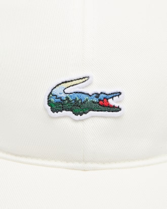 Cappellino in cotone con coccodrillo e paesaggio