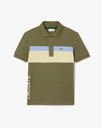 Polo in piqu&eacute; color block