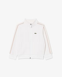 Felpa unisex a collo alto con zip e monogramma