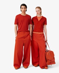 Pantaloni in taffet&agrave; loose fit Runway