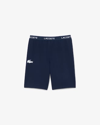 Shorts del pigiama in tessuto felpato taglio dritto
