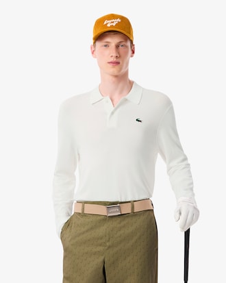 Maglione da golf elasticizzato con collo a polo
