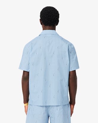 Camicia in twill stampata relaxed fit