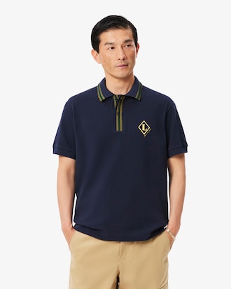 Polo classic fit con stemma Made in France
