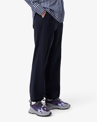 Pantaloni sportivi oversize in misto lana