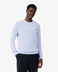 Pullover girocollo monocromatico in cotone
