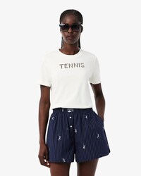 T-shirt da tennis con ricamo