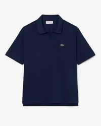 Polo fluida relaxed fit in piqu&eacute;