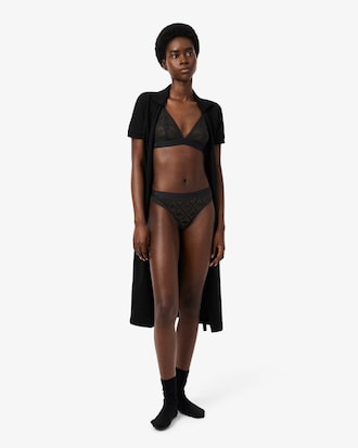Slip in mesh con logo in vita