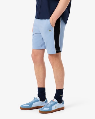 Shorts in tessuto felpato regular fit color block