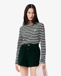 T-shirt a maniche lunghe in jersey a righe