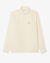 Camicia di lino a righe regular fit