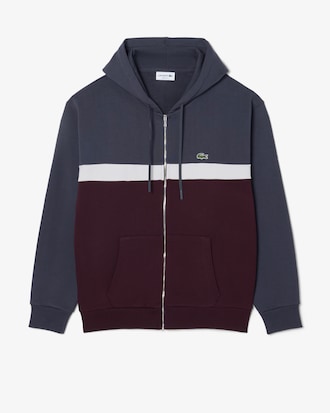 Zipped Colour-block Hoodie