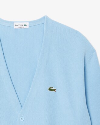 Cardigan in cotone con dettaglio a righe relaxed fit