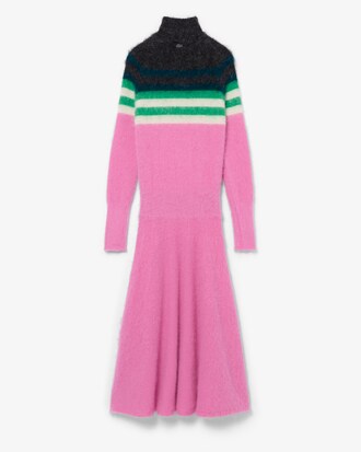 Abito lungo a collo alto in lana di alpaca Runway