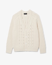 Cardigan in maglia a trecce traforata Runway