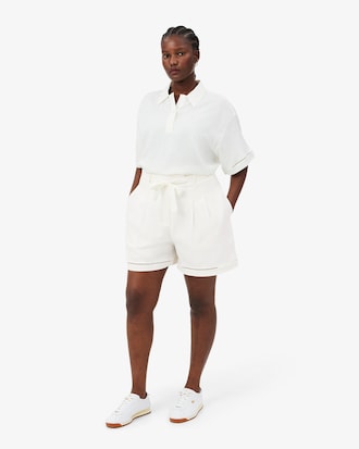 Bermuda oversize in misto lino fluido