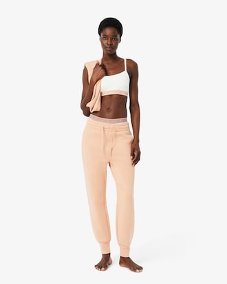 Pantaloni corti in cotone stretch con logo in vita