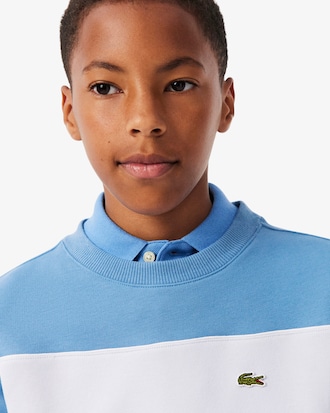 Felpa in tessuto felpato color block