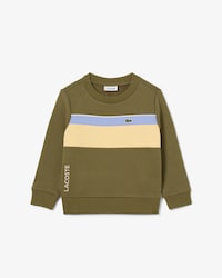 Felpa in cotone felpato color block