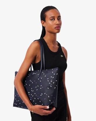 Shopping bag grande con coccodrillo