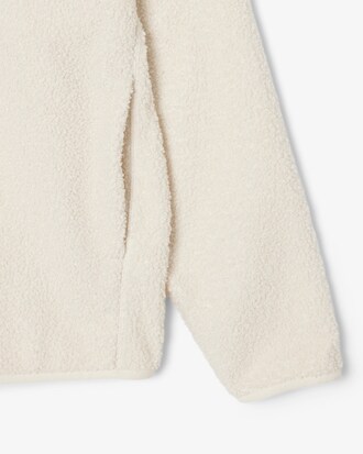 Felpa in pile a collo alto con zip