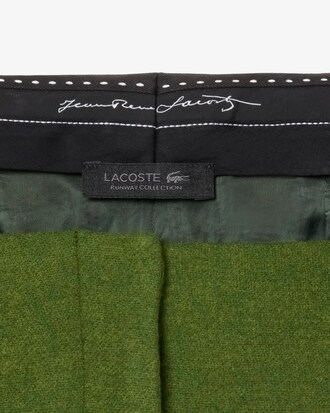 Pantaloni sartoriali in lana fiammata taglio dritto Runway