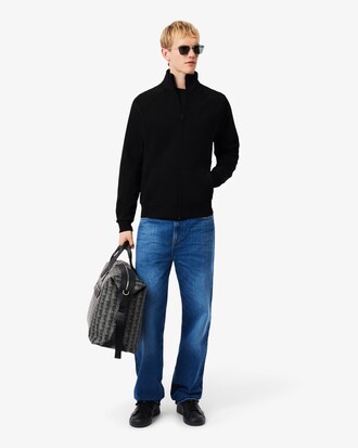 Felpa double face in jersey con zip