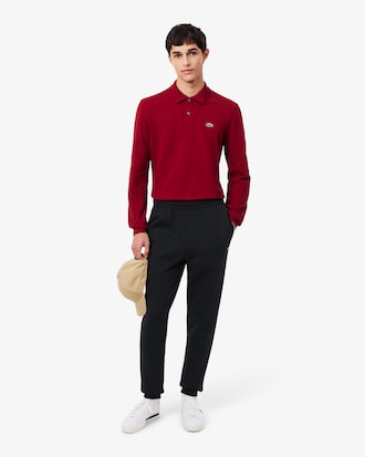 Pantaloni della tuta tapered fit in tessuto felpato