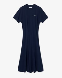 Abito t-shirt lungo in piqu&eacute; fluido