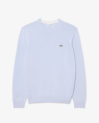 Pullover girocollo monocromatico in cotone