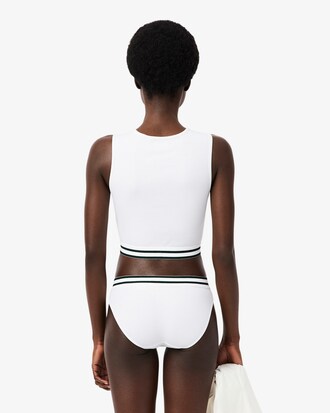 Bralette in cotone elasticizzato a coste