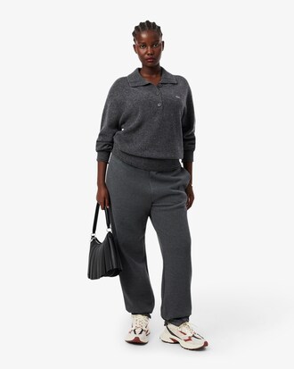 Maglione a collo alto in lana cardata