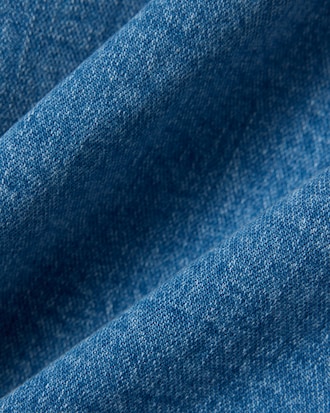 Bomber in denim imbottito con stemma