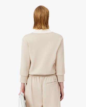 Felpa con scollo a V in maglia di raso Runway