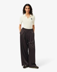 Pantaloni oversize in raso elasticizzato