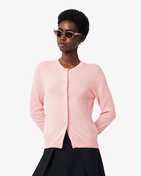 Cardigan 3D in maglia di cotone a coste