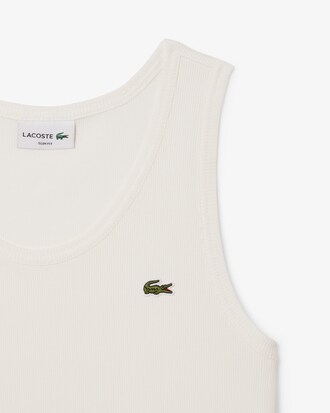 Canotta slim fit in cotone a costine