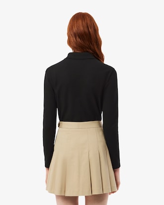 Polo in mini piqu&eacute; elasticizzato slim fit L.12.D