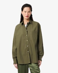 Camicia oversize in popeline di cotone