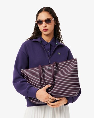 Shopping bag grande a righe L.12.12 Concept